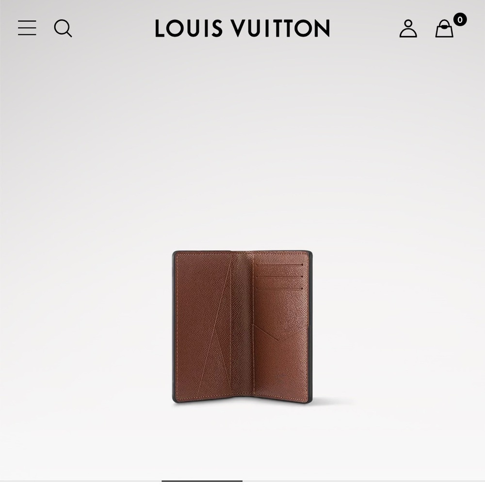 Louis Vuitton Brown and Gold Monogram Card Case - Picture 4 of 5